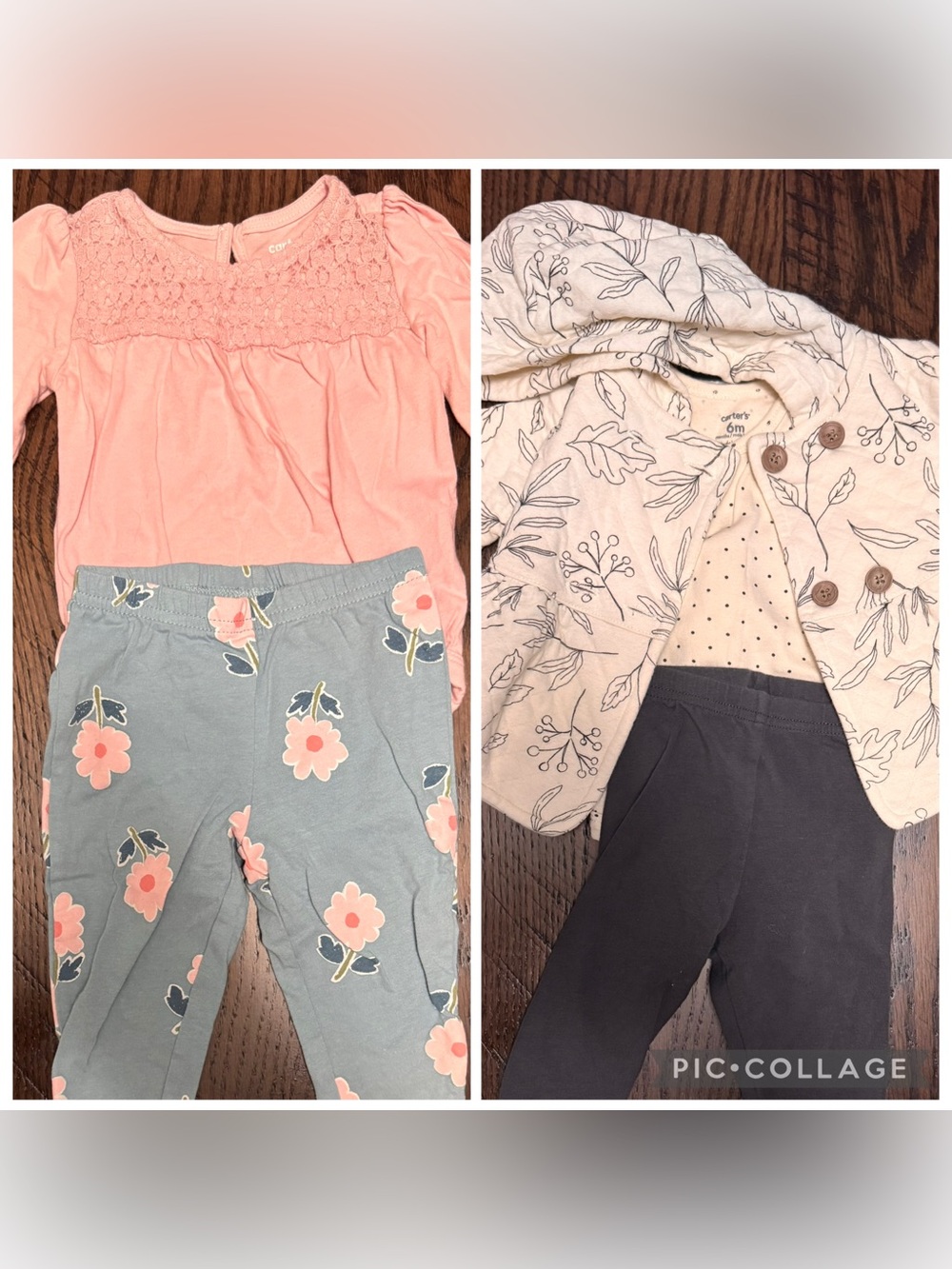 🌷Set of Two Baby Girl Carter’s 6M Outfits🌷